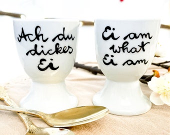 Eierbecher Set , Ei Am What Ei Am ,  Dickes Ei