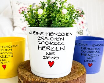 Geschenk Erzieherin, Geschenk Hebamme, Übertopf, Blumentopf, Abschied Kindergarten, Hebamme, Lehrer Erzieherin Geschenk