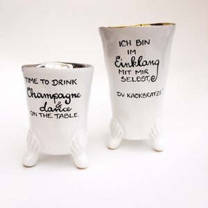 Becher mit Spruch Kitsch trifft Frechheit spruchtasse Etsy.de