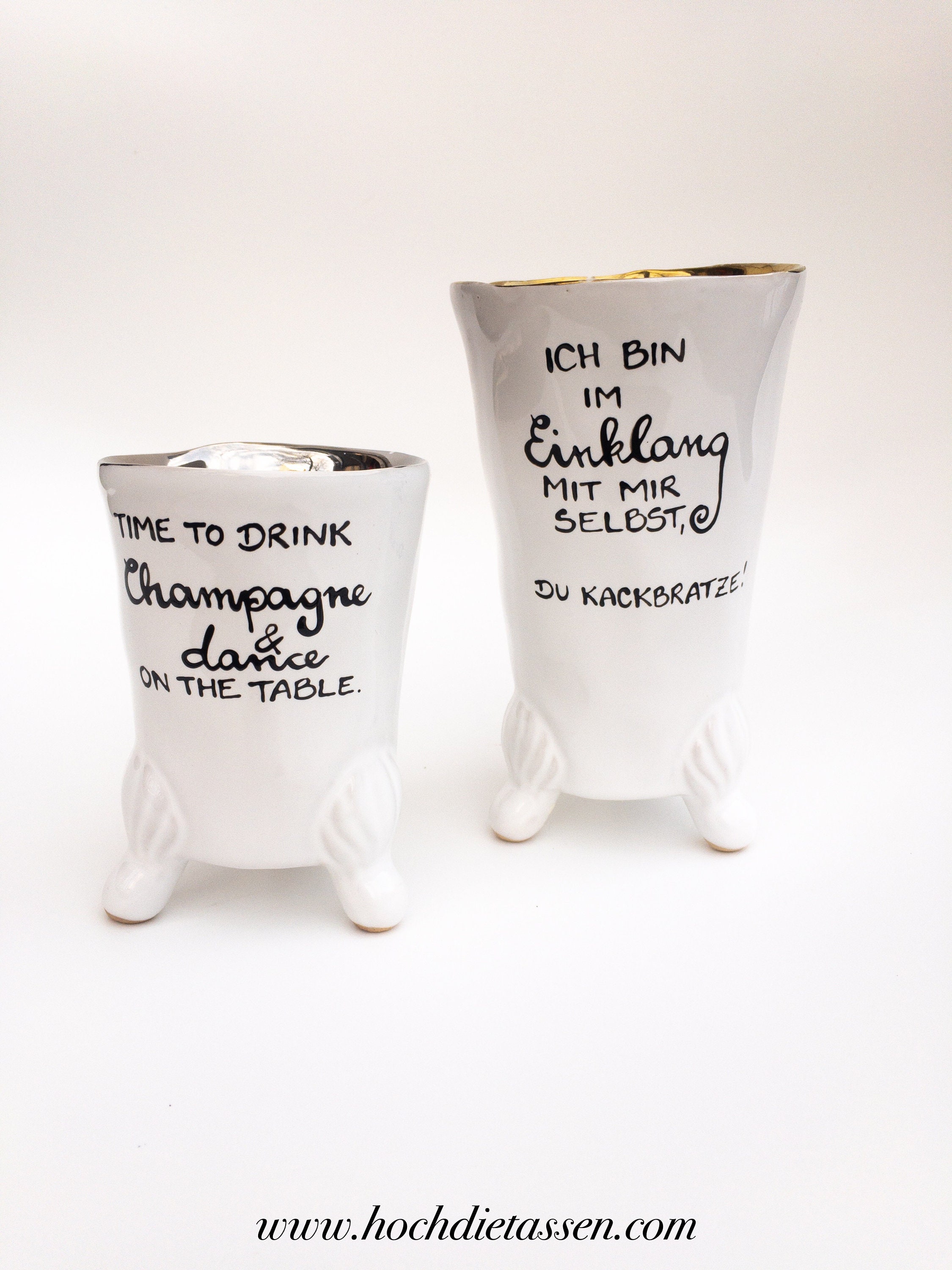 Becher mit Spruch Kitsch trifft Frechheit spruchtasse Etsy.de
