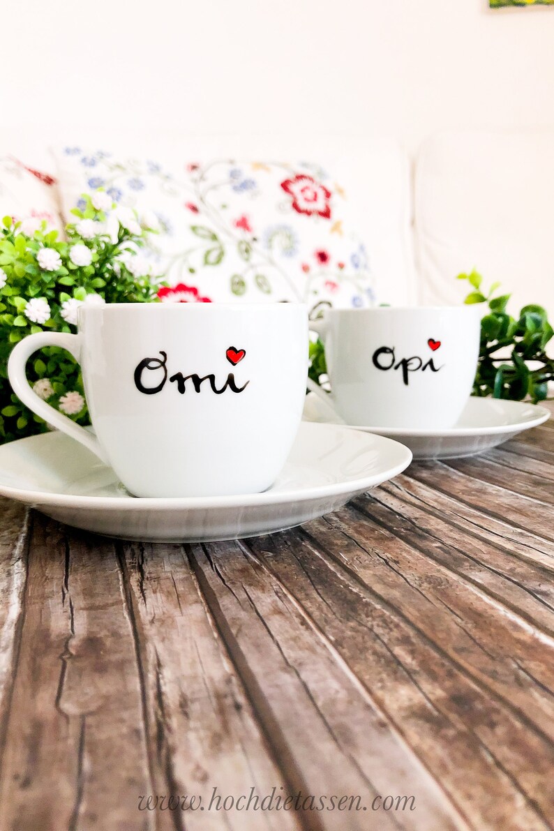 Tasse für Omi oder Opi, Geschenk für Oma und Opa, Teetasse, Kaffeetasse, Tasse Oma, Tasse Opa, Tasse Omi, Geschenk Oma Bild 1