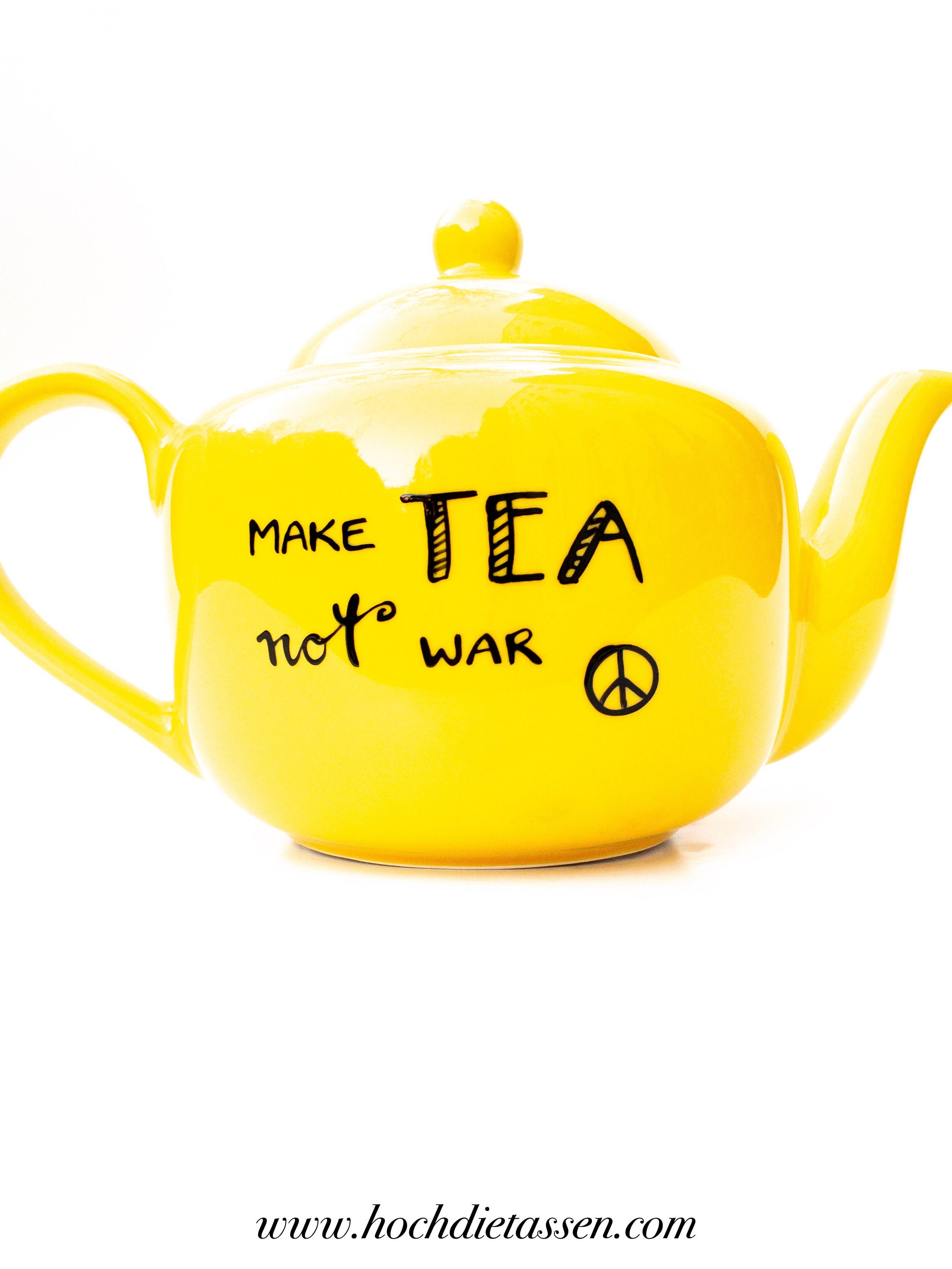 Teekanne Kanne für Tee make tea not war Kanne mit Spruch Etsy.de