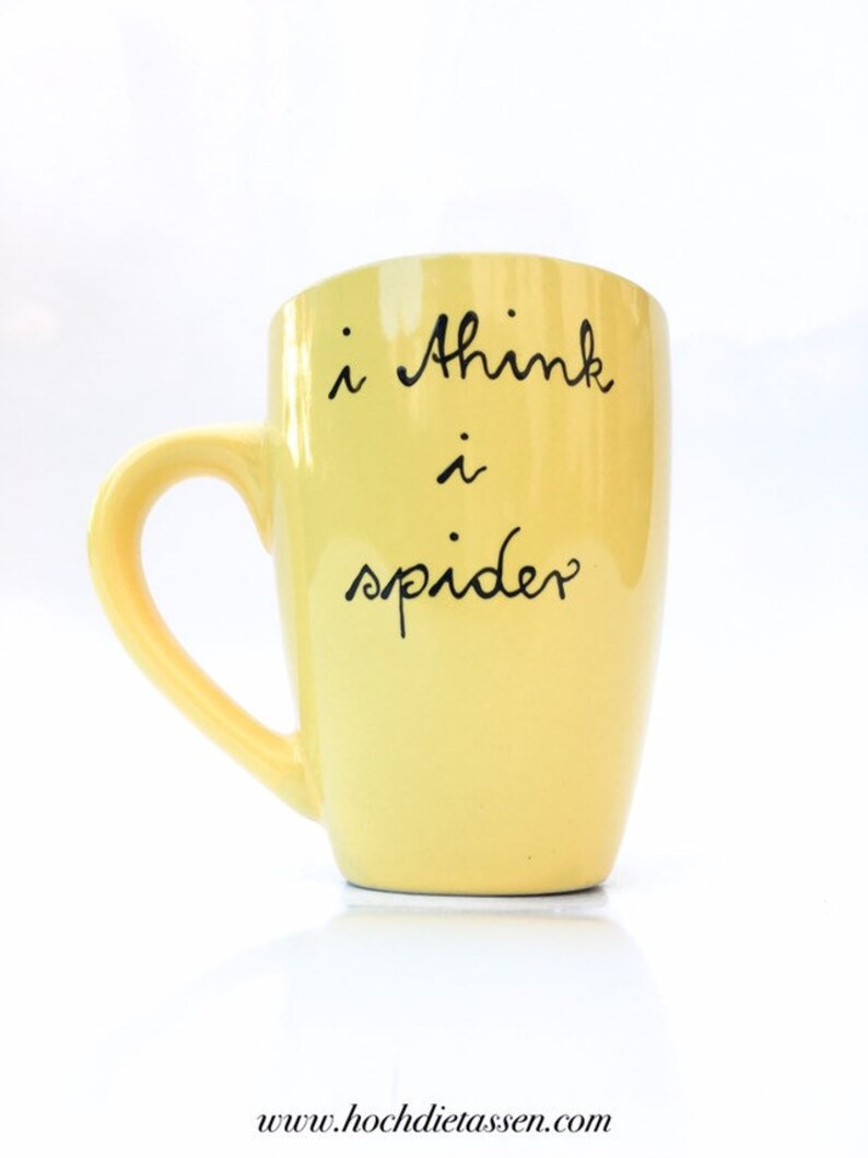 i think i spider Tasse mit Spruch, Spruchtasse, Tasse Weihnachtsgeschenk Bild 3