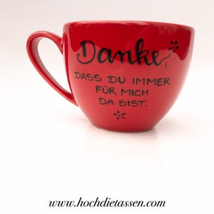 DANKE, Tasse Geschenk Danke, grosse Tasse, Jumbotasse, Cup Bild 3