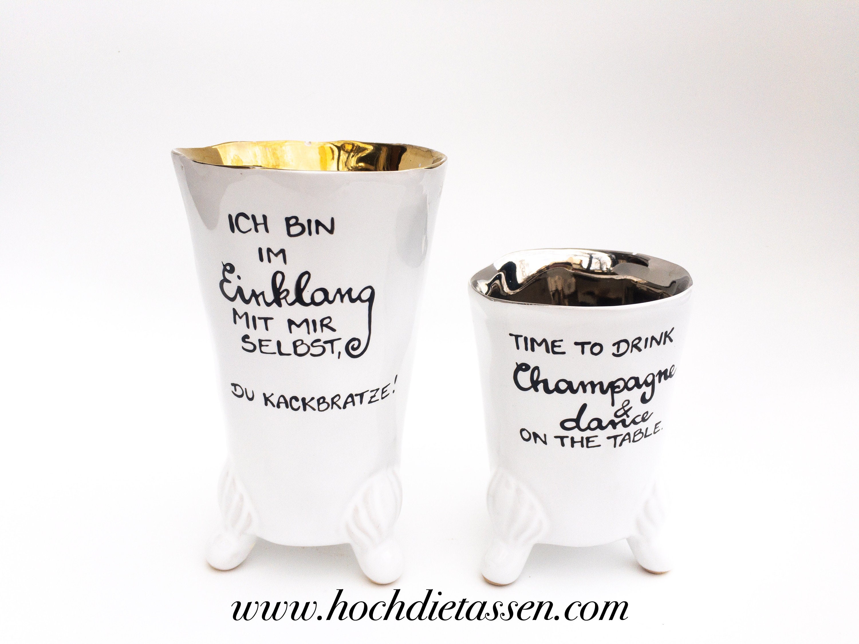 Becher mit Spruch Kitsch trifft Frechheit spruchtasse Etsy.de