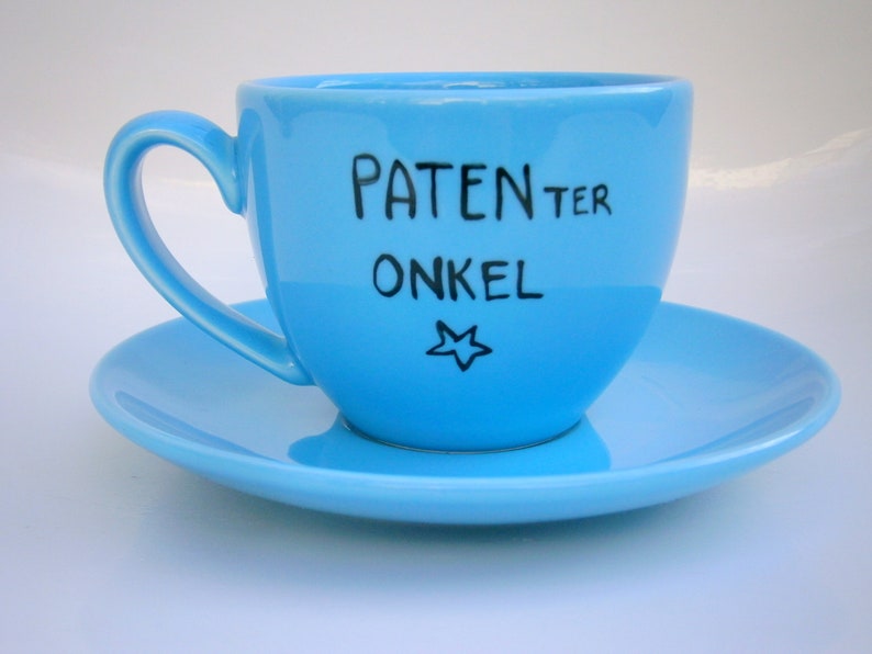 Patenonkel Tasse, Geschirr Set Teller & Tasse, Patenter Onkel Bild 9