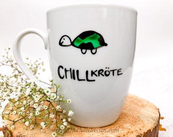 Tasse Geschenk CHILLkröte, Kaffeetasse, Chillen, Schildkröte, Chillkröte