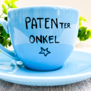 Patenonkel Tasse, Geschirr Set Teller & Tasse, Patenter Onkel Bild 1
