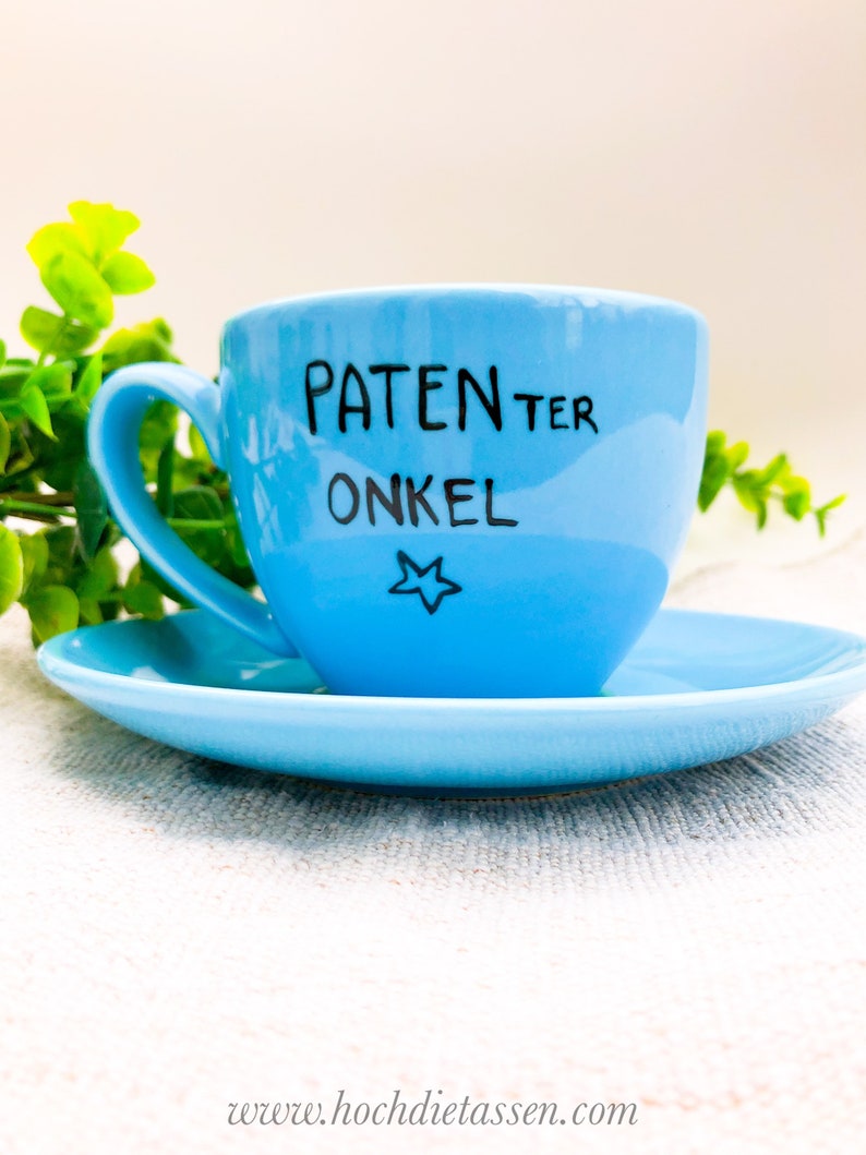 Patenonkel Tasse, Geschirr Set Teller & Tasse, Patenter Onkel Bild 2