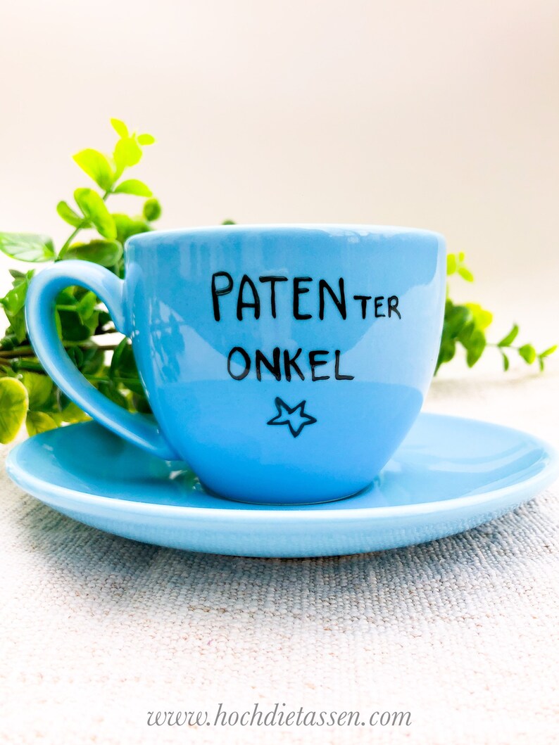 Patenonkel Tasse, Geschirr Set Teller & Tasse, Patenter Onkel Bild 5