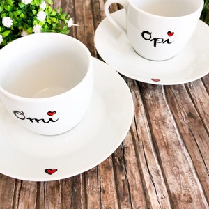 Tasse für Omi oder Opi, Geschenk für Oma und Opa, Teetasse, Kaffeetasse, Tasse Oma, Tasse Opa, Tasse Omi, Geschenk Oma Bild 6