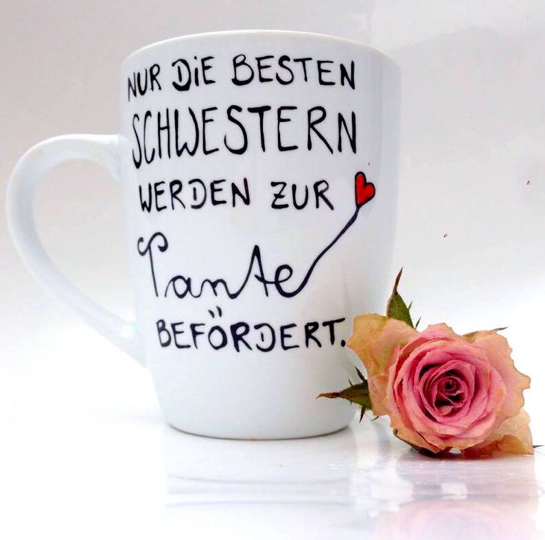 Tasse für die Schwester , die Tante wird, hochdietassen, Hoch die Tassen, Tasse Schwester Bild 7