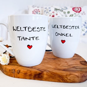 Tasse Tante & Onkel, Weltbeste Tante, Tasse Weltbester Onkel, Tasse Tante, Tasse Onkel Bild 1