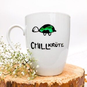 Tasse Geschenk CHILLkröte, Kaffeetasse, Chillen, Schildkröte, Chillkröte Bild 2