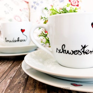 Bruderherz Set Tasse & Teller Bruder, Geschenk geschwister, Bruder Schwester, Bruderherz Bild 10