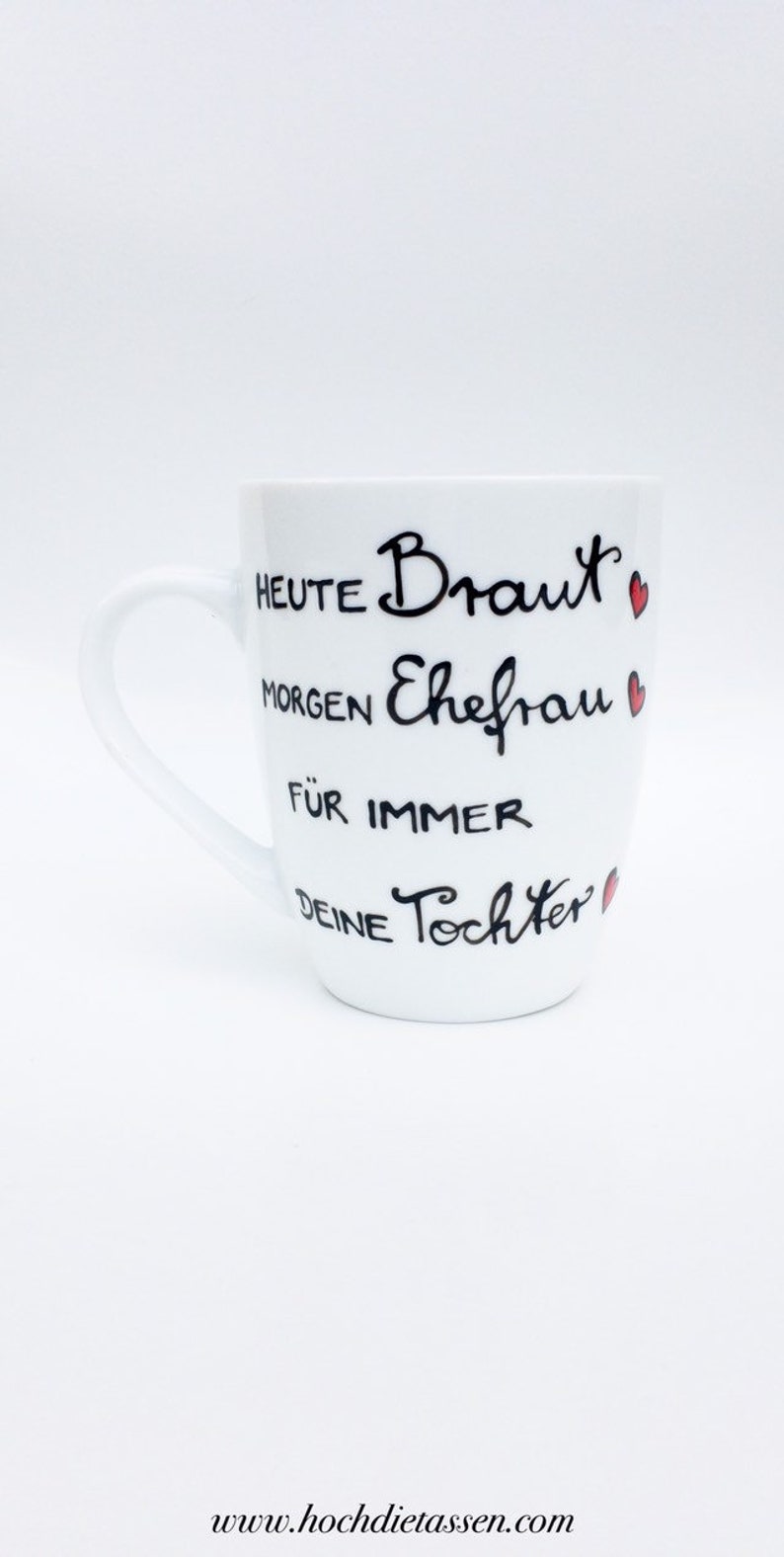 handbemalte Tasse für Brautmutter / Brautvater zur Hochzeit, Braut, Geschenke Hochzeit Bild 10