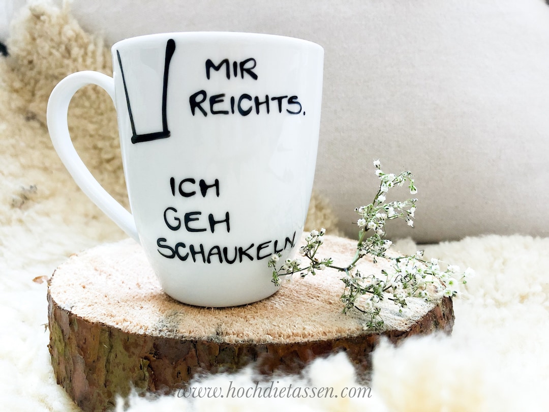 Tasse Humoristique "Mir Reichts, Ich Geh Schaukeln" Avec Hiboux - Trendation, Va Au Lave-vaisselle