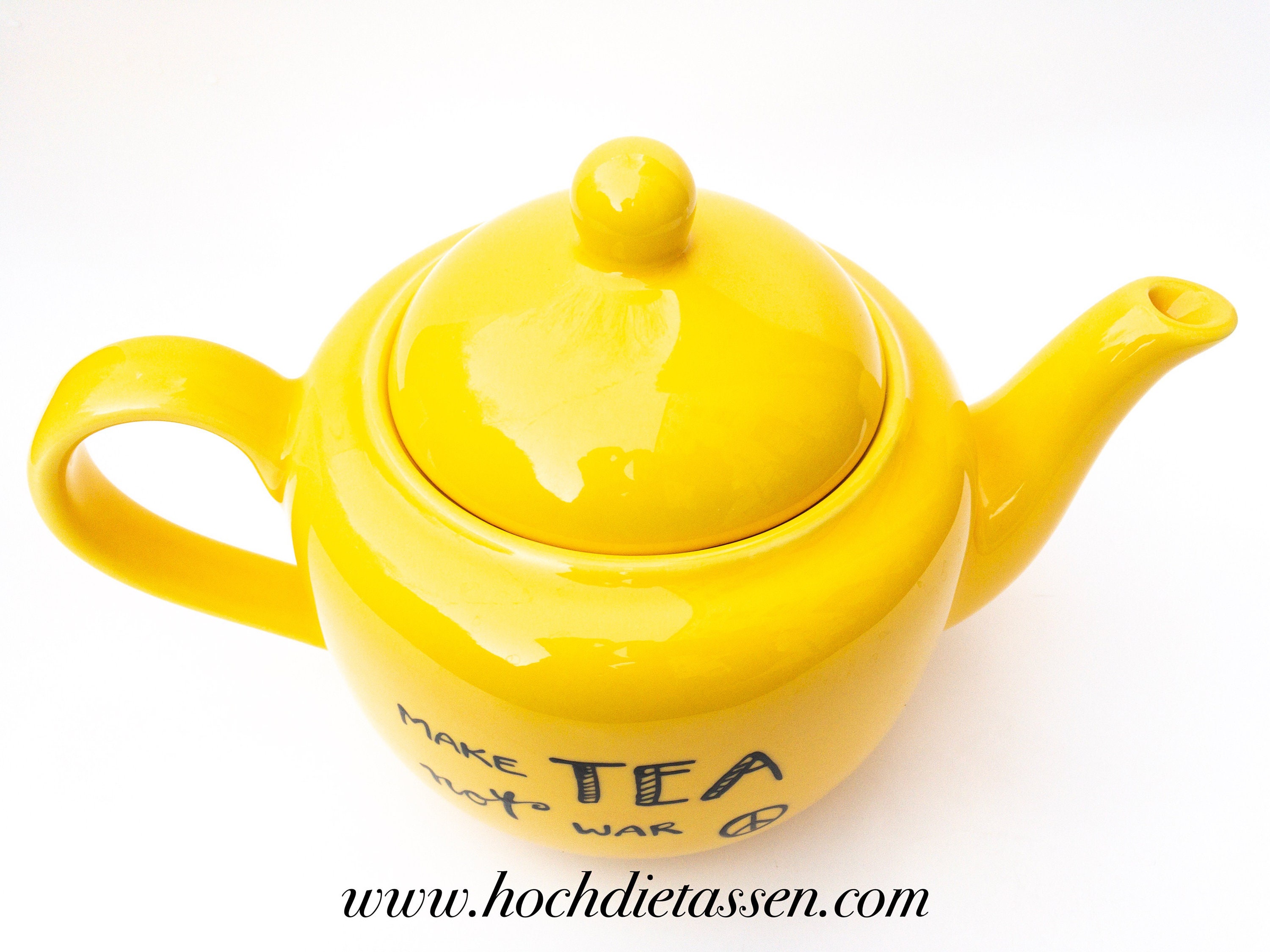 Teekanne Kanne für Tee make tea not war Kanne mit Spruch Etsy