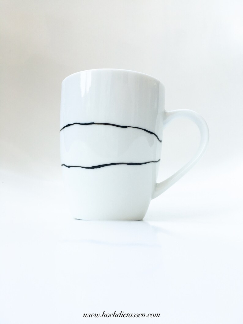 Kaffeetasse ach egal, Tasse mit Spruch, Cup, Mug, Kaffeetasse, hochdietassen, handbemalte Tasse, Tasse handbeschriftet, Porzellan bemalen Bild 10