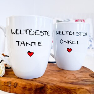 Tasse Tante & Onkel, Weltbeste Tante, Tasse Weltbester Onkel, Tasse Tante, Tasse Onkel Bild 2