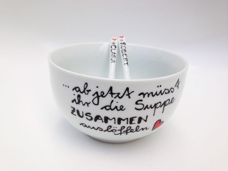 Wedding present, from now on you have to spoon out the soup together image 7