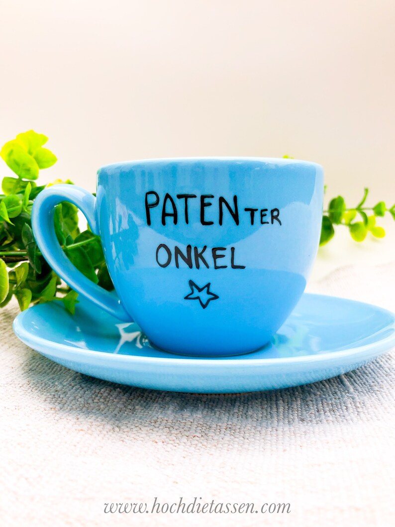 Patenonkel Tasse, Geschirr Set Teller & Tasse, Patenter Onkel Bild 3