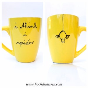 i think i spider Tasse mit Spruch, Spruchtasse, Tasse Weihnachtsgeschenk Bild 1