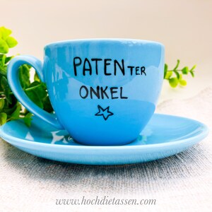 Patenonkel Tasse, Geschirr Set Teller & Tasse, Patenter Onkel Bild 8