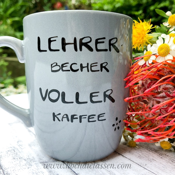 Gift for teacher, teacher's cup, teacher, school-leaving certificate, Abitur, gift teacher, teacher