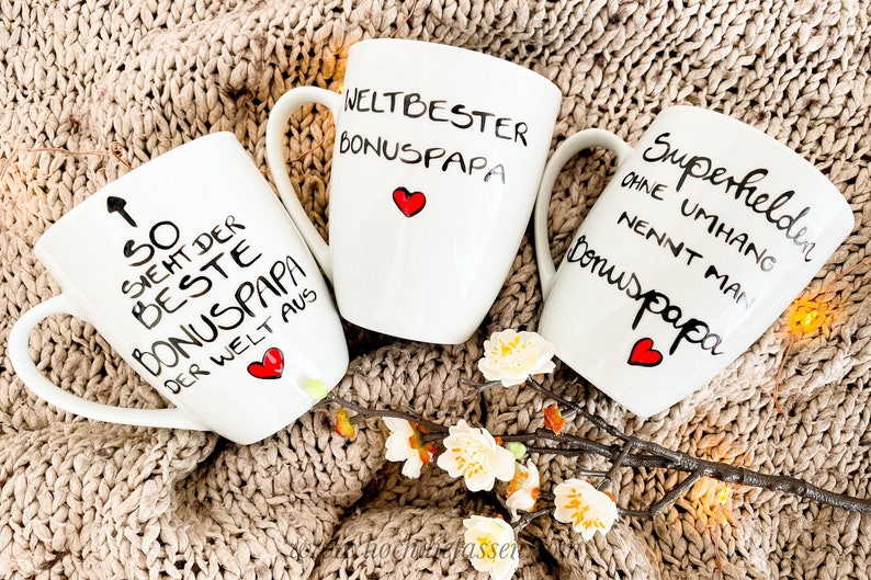 Bonuspapa Tasse Geschenk, Geschenk Bonuspapa, Stiefpapa, Stiefvater, Tasse Papa, Geschenk Papa Vater Bild 1