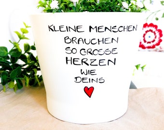 Geschenk Erzieherin, Geschenk Hebamme, Blumentopf, Abschied Kindergarten, Hebamme, Lehrer Erzieherin Geschenk