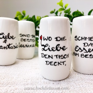 Hochzeitsgeschenk, Pfefferstreuer, Salzstreuer, Geschenk Einzug, Wohnungseinweihung, Geschenk Hochzeit Bild 1