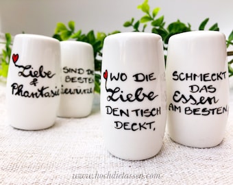 Hochzeitsgeschenk, Pfefferstreuer, Salzstreuer, Geschenk Einzug, Wohnungseinweihung, Geschenk Hochzeit