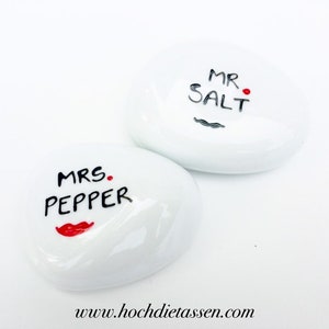 MR & MRS, Pfefferstreuer, Salzstreuer, Bart, Kussmund, Pfeffer Salz, Mr Mrs, pepper and salt Bild 6