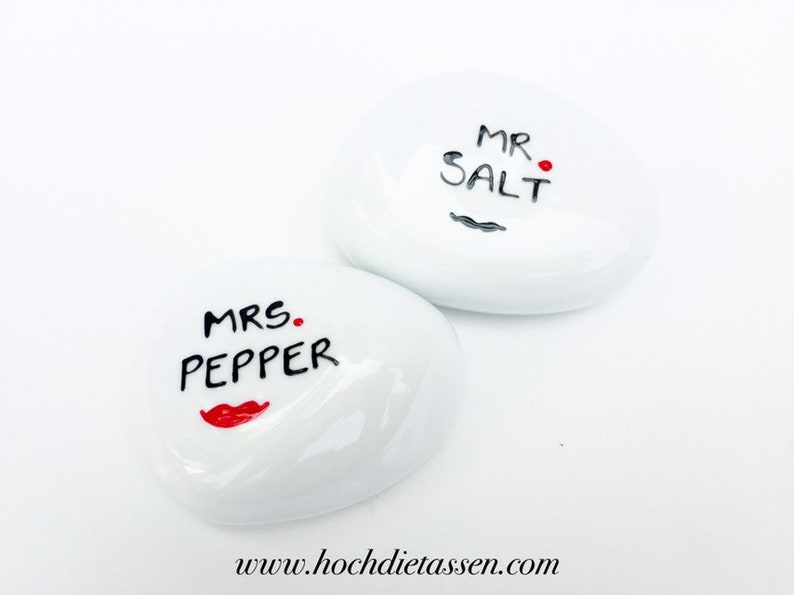 MR & MRS, Pfefferstreuer, Salzstreuer, Bart, Kussmund, Pfeffer Salz, Mr Mrs, pepper and salt Bild 6