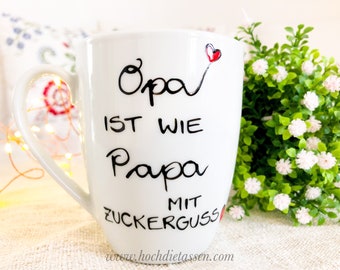 Geschenk , Opa mit Zuckerguss , Geschenk OPA, Tasse für den Opa