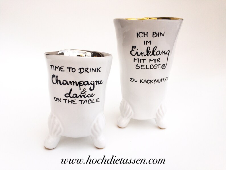 Becher mit Spruch Kitsch trifft Frechheit spruchtasse Etsy.de