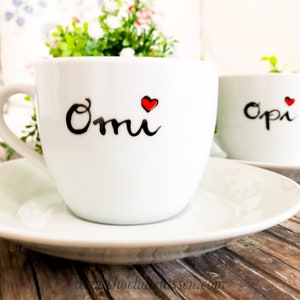 Tasse für Omi oder Opi, Geschenk für Oma und Opa, Teetasse, Kaffeetasse, Tasse Oma, Tasse Opa, Tasse Omi, Geschenk Oma Bild 8