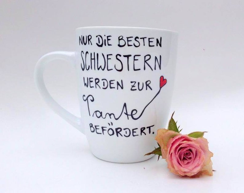 Tasse für die Schwester , die Tante wird, hochdietassen, Hoch die Tassen, Tasse Schwester Bild 5