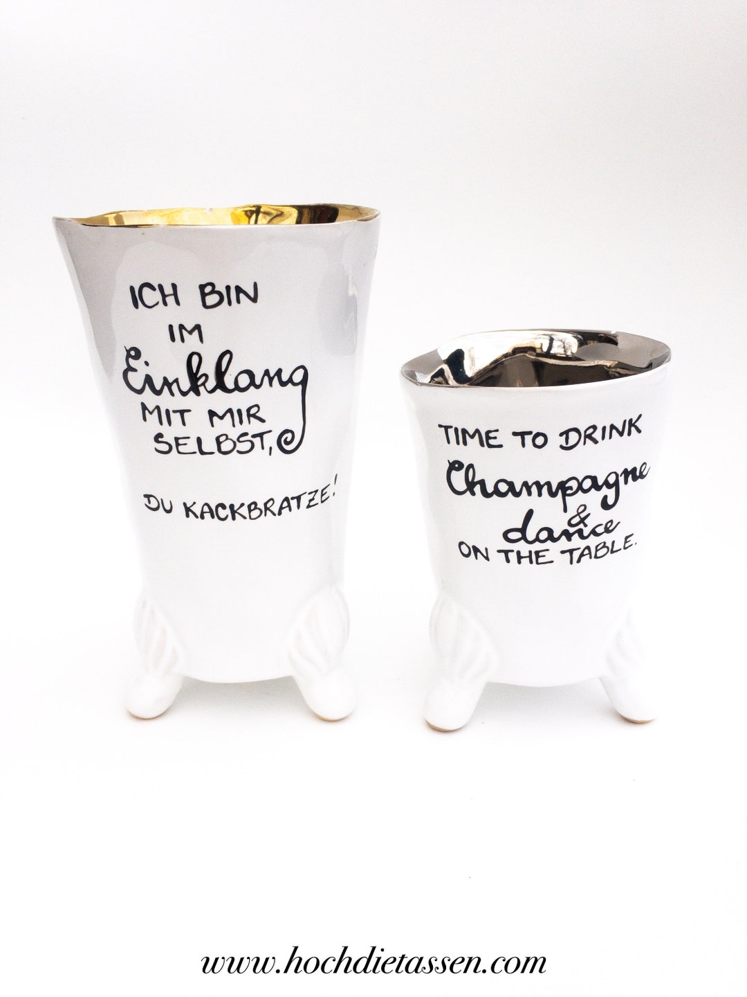 Becher mit Spruch Kitsch trifft Frechheit spruchtasse Etsy.de