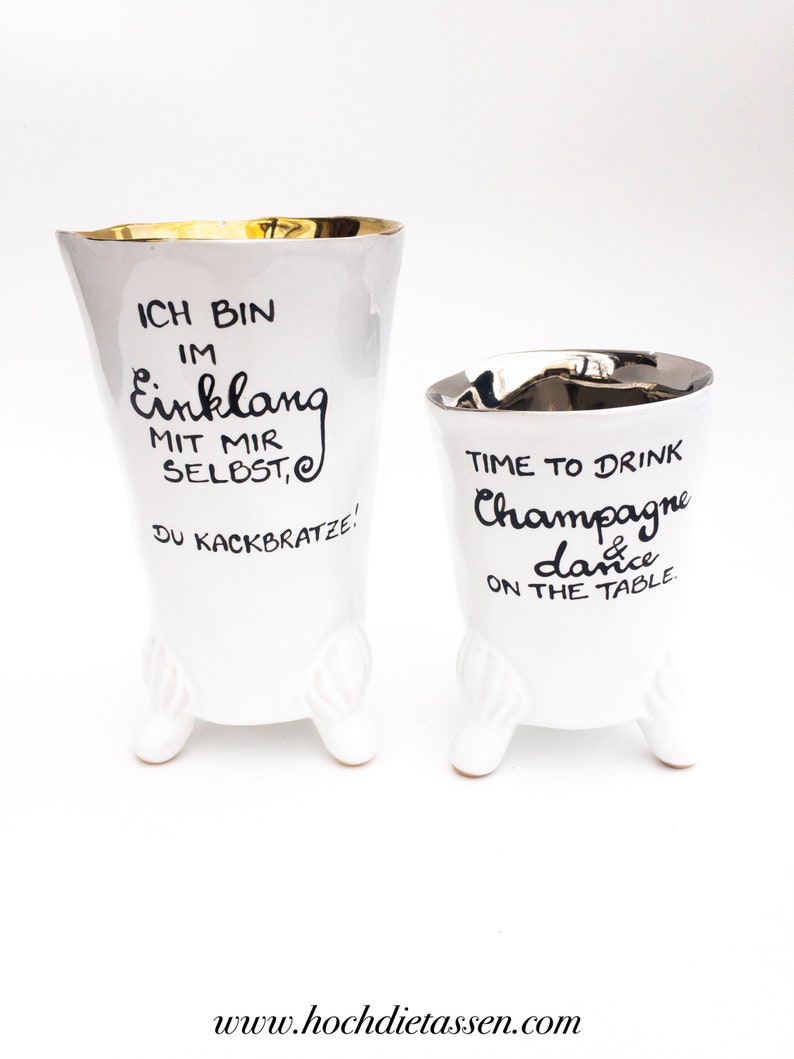 Becher mit Spruch Kitsch trifft Frechheit spruchtasse Etsy.de
