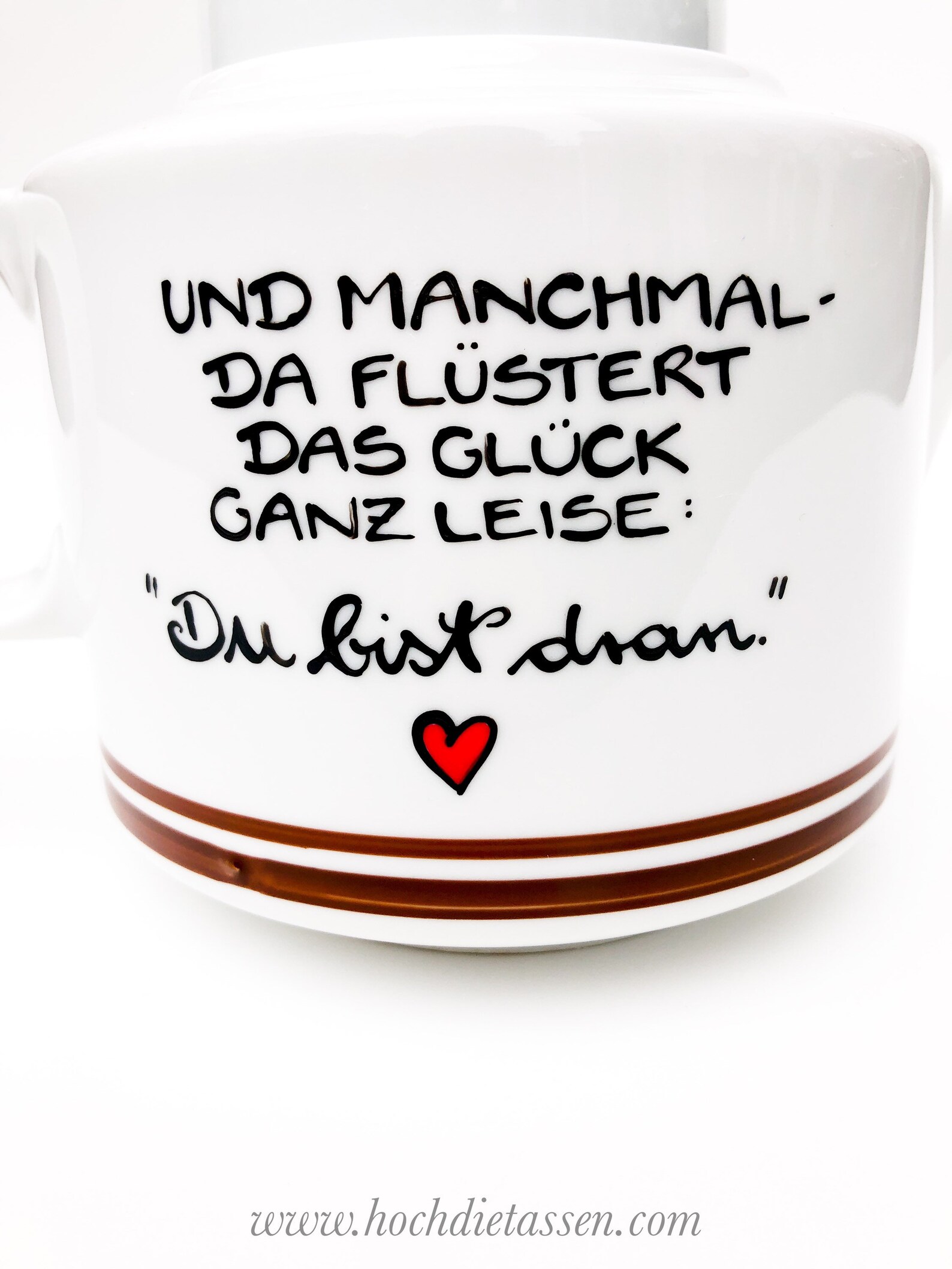Manchmal flüstert das Glück Du bist dran Kaffeekanne mit Etsy