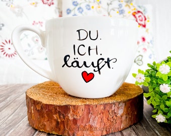 DU ICH LÄUFT, Hochzeitsgeschenk, Verlobung Geschenk, Paartasse