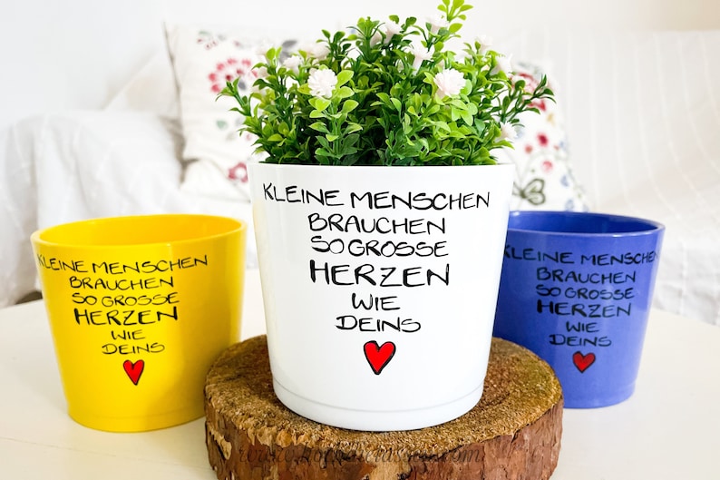 Gift educator, gift midwife, planter, flower pot, farewell kindergarten, midwife, teacher educator gift image 1