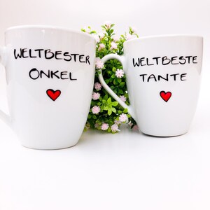 Tasse Tante & Onkel, Weltbeste Tante, Tasse Weltbester Onkel, Tasse Tante, Tasse Onkel Bild 7