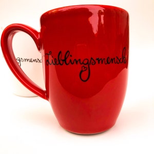 Tasse Lieblingsmensch, Geschenk TASSE, Tasse, Lieblingsmensch, Geschenk, beste Freundin, bester Freund Tasse rot