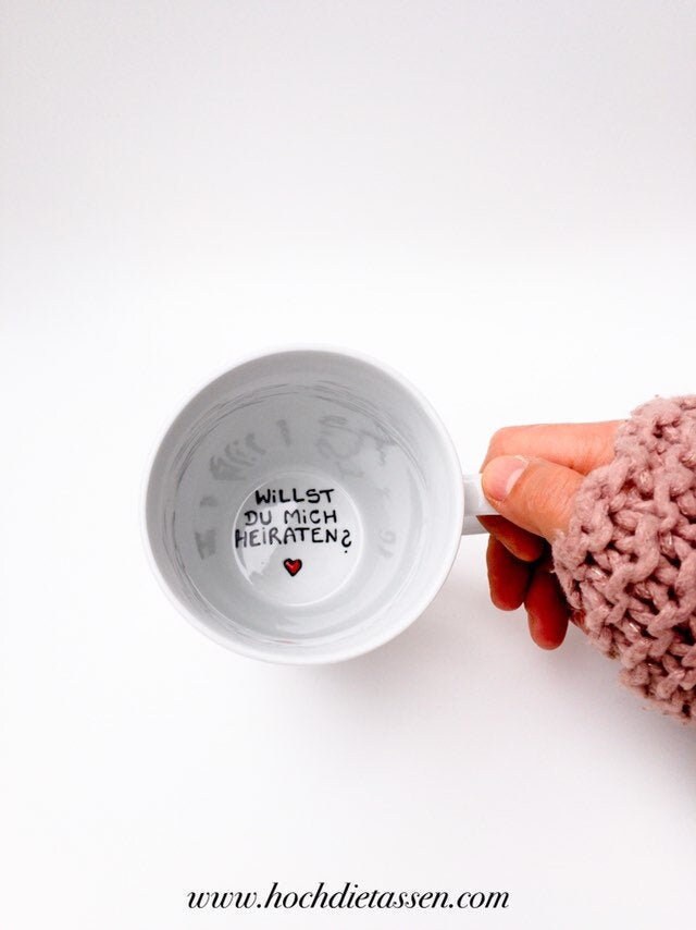 Willst Du Mich Heiraten Tasse Verlobung Antrag Etsy