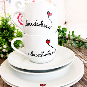 Bruderherz Set Tasse & Teller Bruder, Geschenk geschwister, Bruder Schwester, Bruderherz Bild 8