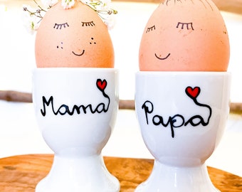 Eierbecher für Mama und Papa