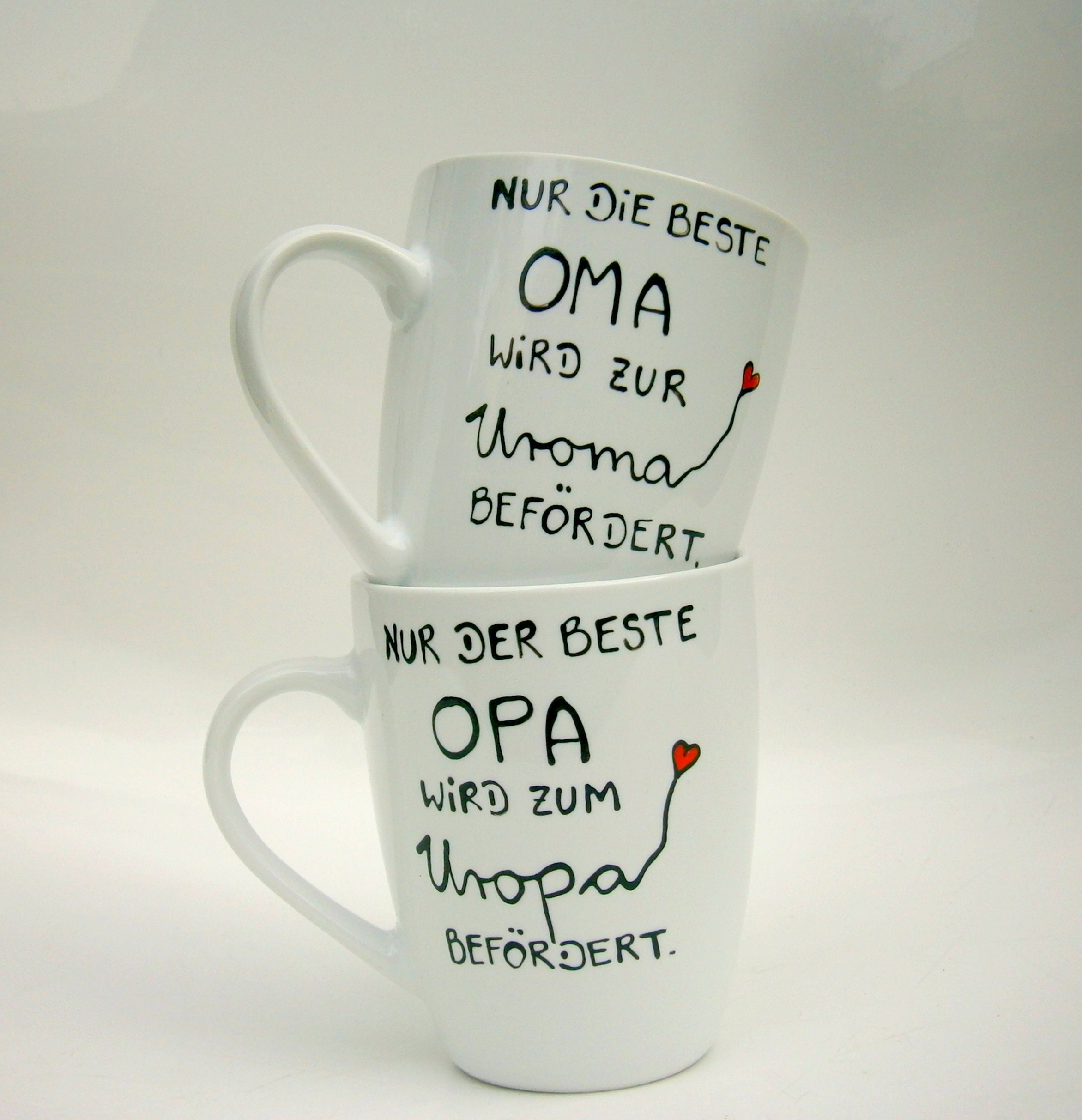 Porzellantasse „Opas Kaffeepott“ – Ca. 9,5x9,5 Cm, 0,3 Liter, In Indisch Blau (Zwiebelmuster)